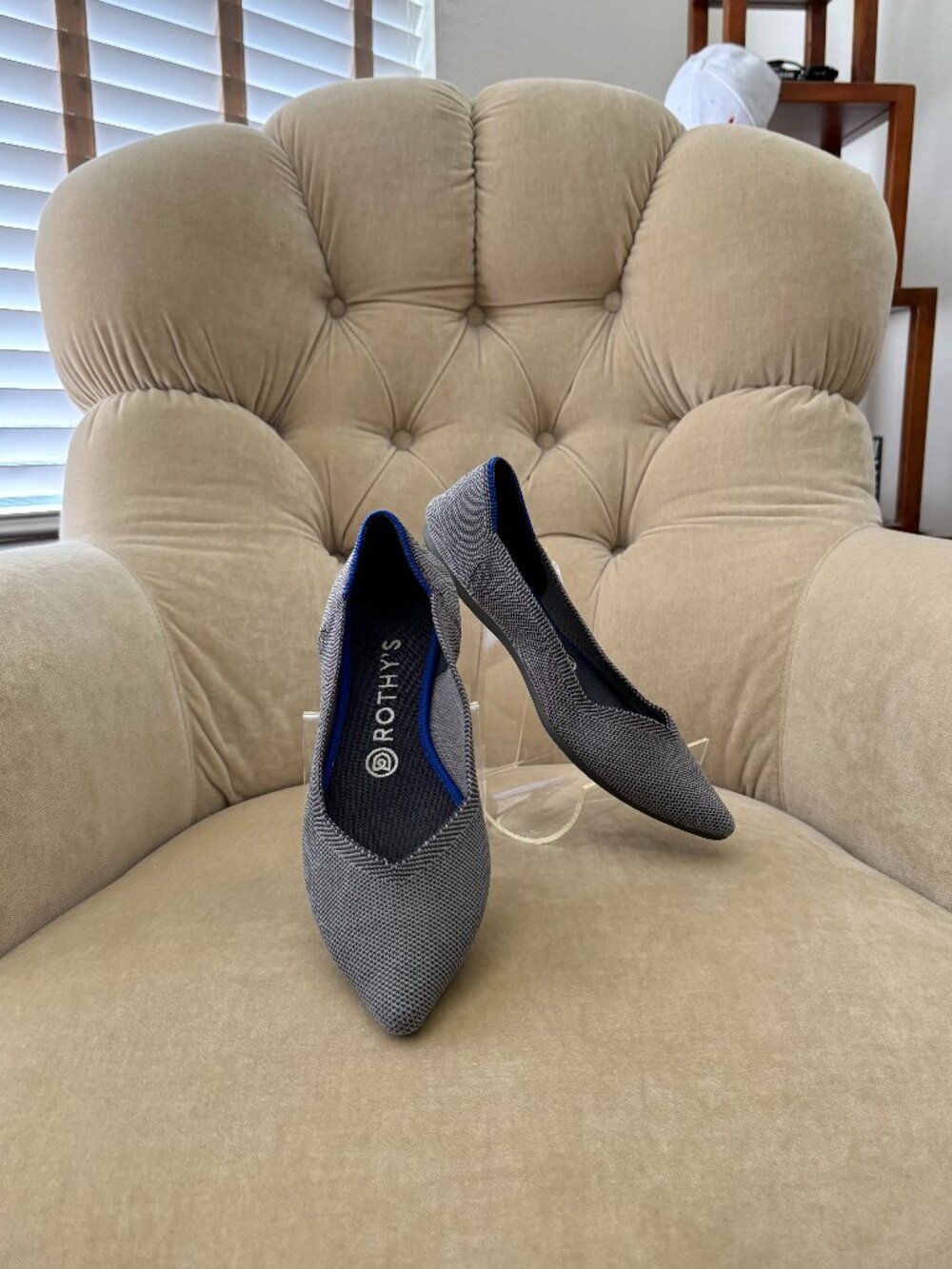 Auth. ROTHY'S Iconic Birdseye Flat Flex Knit Washable Ballet Scrunch Flats